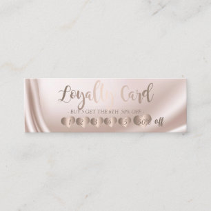 Modern Elegant Professional  Rose Gold Hearts, Loyalty Card