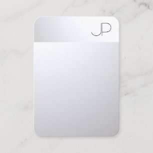 Modern Elegant Professional Silver Look Mighty Business Card