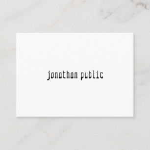 Modern Elegant Professional Stylish Simple Plain Business Card