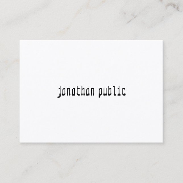 Modern Elegant Professional Stylish Simple Plain Business Card (Front)