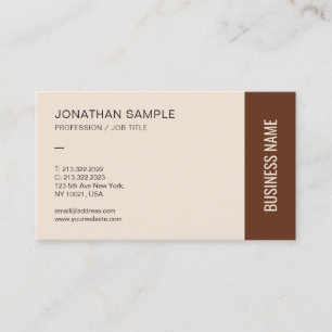 Modern Elegant Professional Terracotta Custom Business Card
