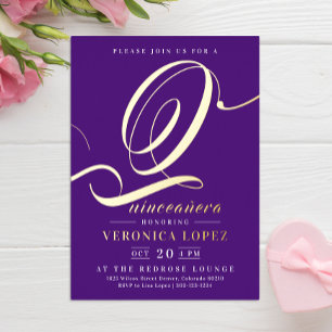 Modern Elegant Purple 15th Quinceañera Party