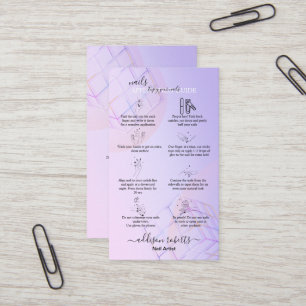 Modern Elegant Purple Holographic Logo Business Card