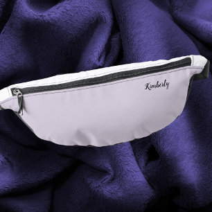 Modern Elegant Purple Monogrammed Waist Crossbody Fanny Pack