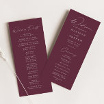 Modern Elegant Purple Wedding Program<br><div class="desc">Elegant wedding program featuring a modern white calligraphy script with a purple background to create a design that is perfect for weddings of all styles and seasons. Personalize the front of the modern wedding program with your names, wedding date and location, and order of the ceremony. The simple purple wedding...</div>