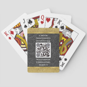 Modern Elegant QR Code Professional Business Playing Cards