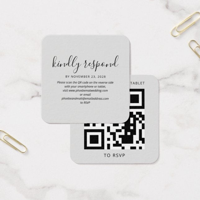 Modern Elegant QR Code RSVP Wedding Website (Office)