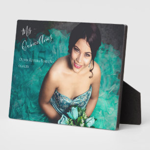 Modern Elegant Quinceanera 15th Birthday Photo Plaque