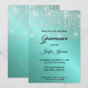 Modern elegant Quinceanera Invitation