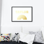 Modern Elegant Rainbow EDITABLE TEXT GOLD Foil Prints<br><div class="desc">Modern Elegant Rainbow EDITABLE TEXT GOLD Foil Prints</div>