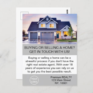 Modern Elegant Realtor Agent Custom Postcard