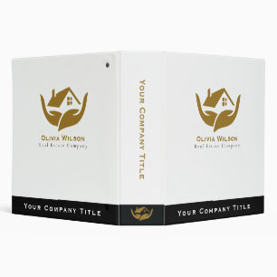 Modern Elegant Realtor simple logo Binder