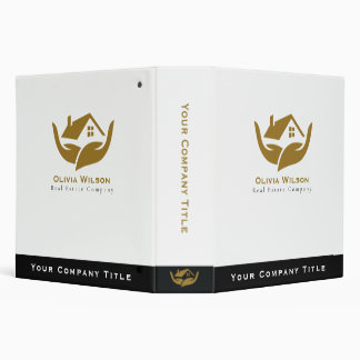 Modern Elegant Realtor simple logo Binder