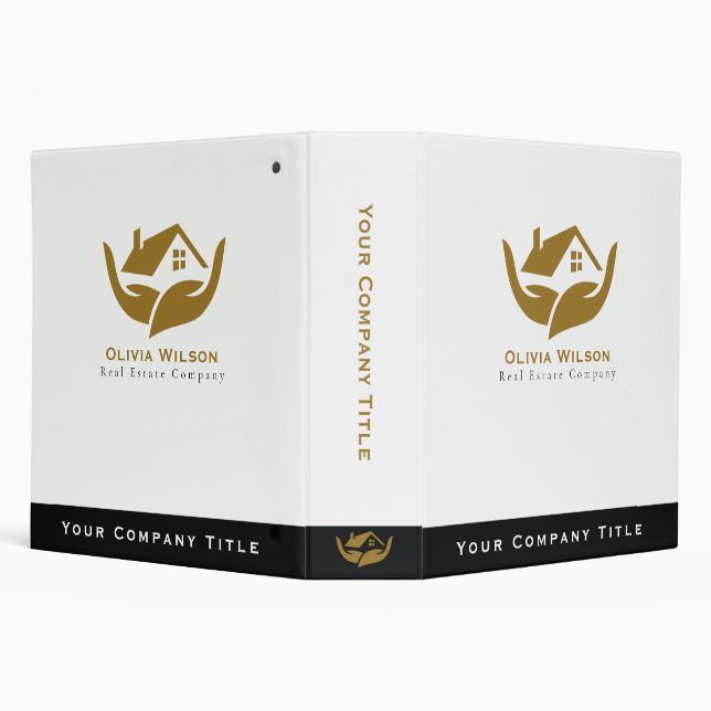 Modern Elegant Realtor simple logo Binder (Background)