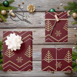 Modern Elegant Red and Gold Christmas Tree Pattern Wrapping Paper Sheet<br><div class="desc">Festive and modern red and gold Christmas tree pattern wrapping paper sheets featuring a sophisticated blend of crimson rich red and shimmering gold. The intricate tree motif adds a touch of opulence,  making them the perfect choice for wrapping holiday gifts with style and grace.</div>