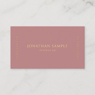 Modern Elegant Red Brown Gold Text Template Business Card