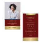 Modern Elegant Red Gold CEO Professional Photo