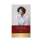 Modern Elegant Red Gold CEO Professional Photo