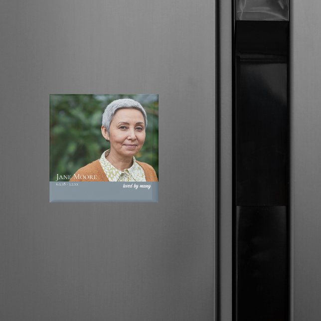 Modern Elegant Remembrance Photo Keepsake Magnet (Modern Elegant Remembrance Photo Keepsake Magnet)
