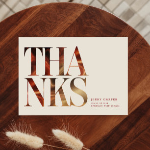 Modern Elegant Retro Script Grad Graduation Thank You Card