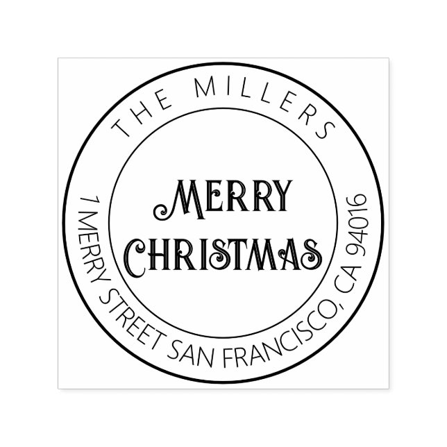 Modern Elegant Return Address Self-inking Stamp (Design)