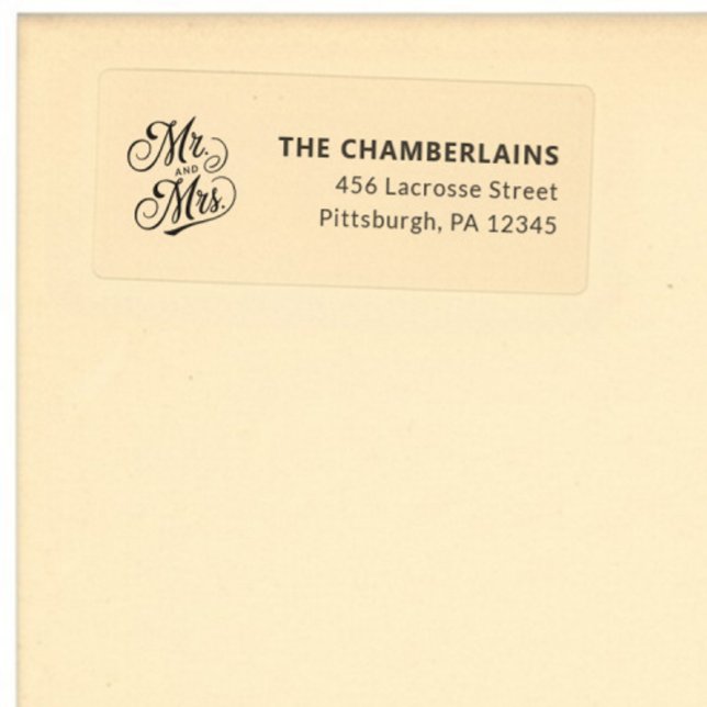 Modern Elegant Return Address Transparent Labels (Creator Uploaded)