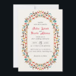 Modern Elegant Romantic Floral Wreath Wedding Invitation<br><div class="desc">Beautiful Invitation to celebrate Special occasions and festivals comes with digital and E-invitation as per your request. We would love to replicate our designs to make multiple products like rsvp cards, labels envelopes, and more. Customization is available for ready to print on request at info@shamaurcreatif@gmail.com Look Forward to hearing from...</div>
