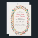Modern Elegant Romantic Floral Wreath Wedding Invitation<br><div class="desc">Beautiful Invitation to celebrate Special occasions and festivals comes with digital and E-invitation as per your request. We would love to replicate our designs to make multiple products like rsvp cards, labels envelopes, and more. Customization is available for ready to print on request at info@shamaurcreatif@gmail.com Look Forward to hearing from...</div>