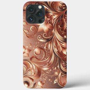 Modern elegant rose gold and florals6 iPhone 13 pro max case