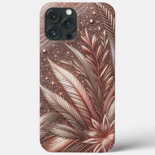 Modern elegant rose gold and florals7 iPhone 13 pro max case