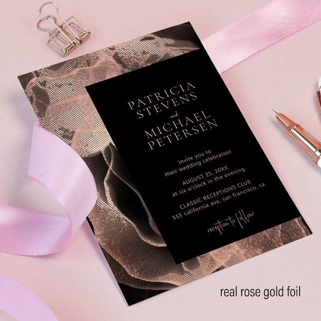 Modern elegant rose gold black wedding (Creator Uploaded)