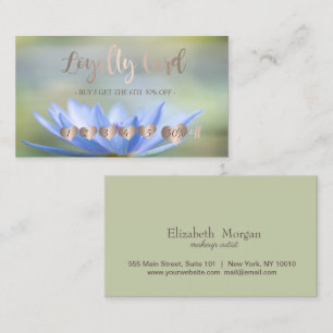Modern Elegant Rose Gold Hearts,Lotus Loyalty Card