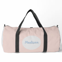 Modern Elegant Rose Pink Personalized Duffle Bag