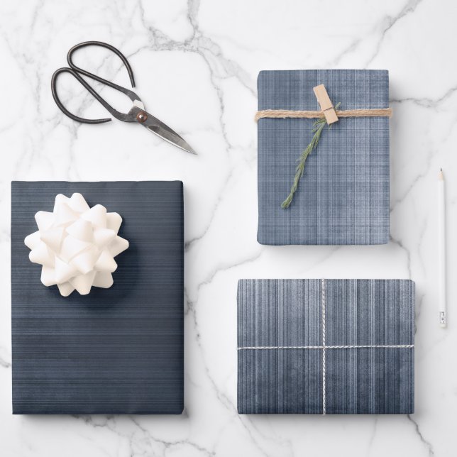 Modern Elegant Rustic Abstract striped Wrapping Paper Sheet (Front)