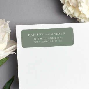 Modern Elegant Sage Green Return Address