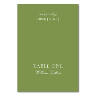 Modern Elegant Sage Green Wedding Place Card