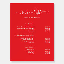 Modern Elegant Salon Price List Template