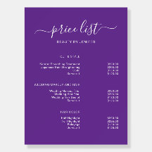 Modern Elegant Salon Price List Template