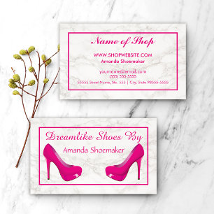 Modern Elegant, Sassy Red High Heels, Shoe Store Business Card