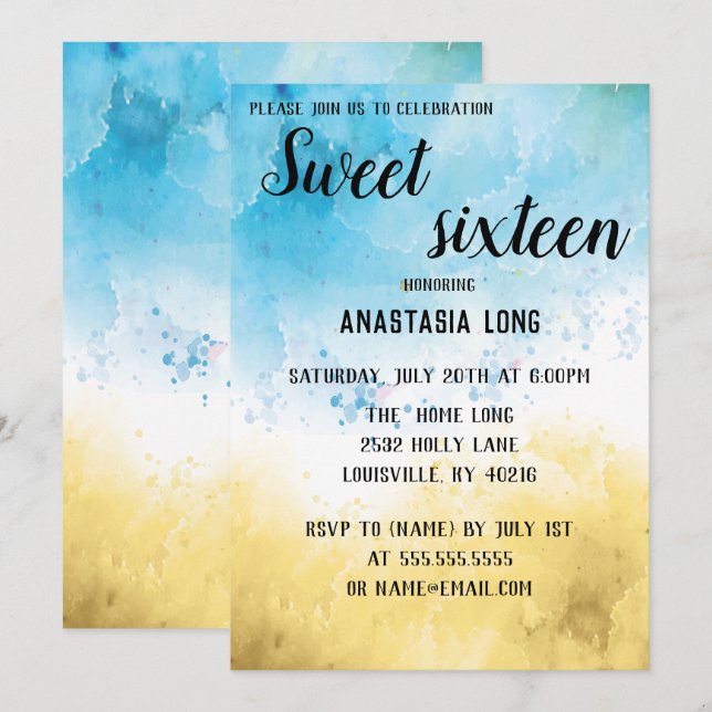 Modern, Elegant  Save The Date (Front/Back)