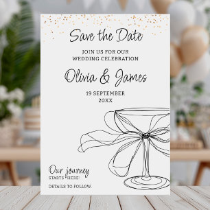 Modern elegant save the date card