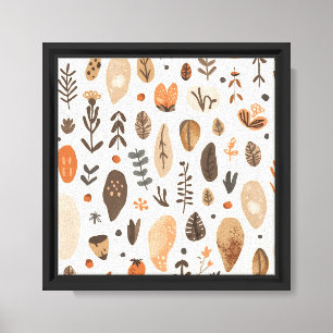 Modern elegant Scandinavian floral Artwork Canvas Print