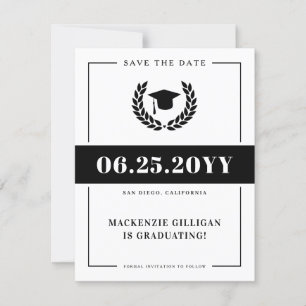 Modern Elegant School College Graduation  Save The Date