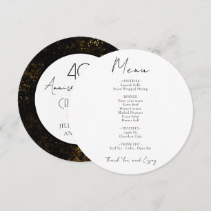 Modern Elegant Script 40th Wedding Anniversary  Menu