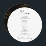 Modern Elegant Script 40th Wedding Anniversary  Menu<br><div class="desc">40th Wedding anniversary menus. Script font highlights with easy to read serif name font. Easy to adjust for your own wedding needs.  Minimal simple black and white elegant design.</div>