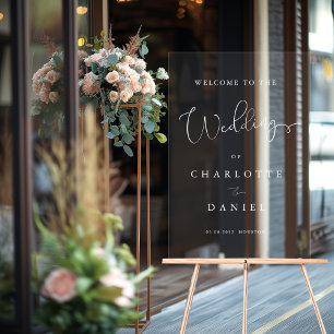 Modern, Elegant, Script, Acrylic Sign