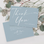 Modern Elegant Script Baby Shower Thank You Card<br><div class="desc">Modern Elegant Script Baby Shower Thank You Card. Click the personalize button to customize this design with your details. To change background colours and fonts click the edit this design further button for more options. This is part of a larger baby shower collection. See below for more items.</div>