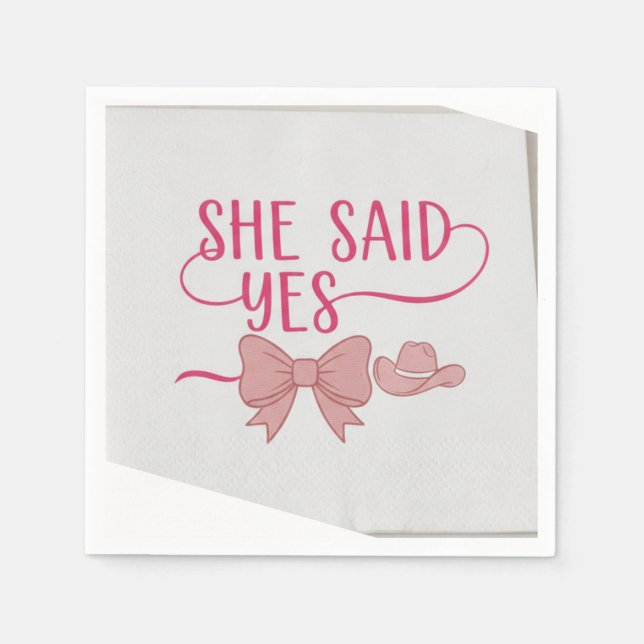 Modern Elegant Script Bride's Last Toast Bachelore Napkin (Front)