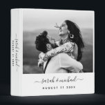 Modern Elegant Script Chic Photo Wedding Planner Binder<br><div class="desc">This modern calligraphy photo wedding planner / album is perfect for your favorite memories. The neutral design features your names and wedding date in minimalist typography alongside a romantic, whimsical script.</div>