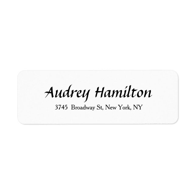 Modern Elegant Script Creative Plain Black White (Front)